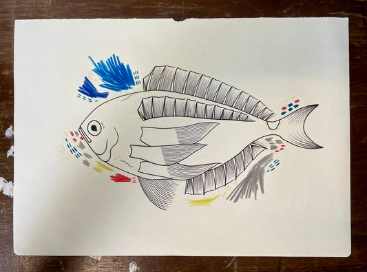 ELENA BOSQUET - Original Avenida de las ciencias del pez