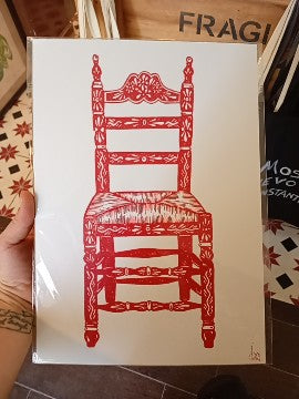 IRENE DORAVI - grabado silla enea