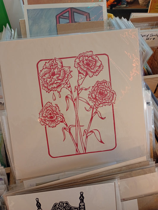 IRENE DORAVI - grabado claveles