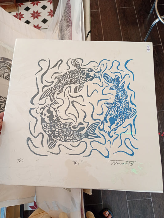 ÁLVARO PEÑA - Grabado KOI