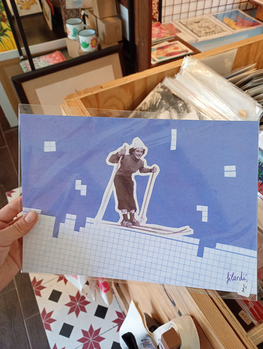 FILARDI - Print chica esquiando en tetris